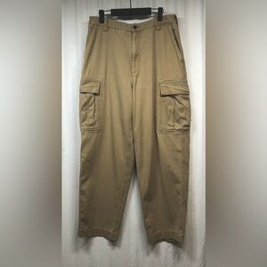 Abercrombie & Fitch Cargo Pants Cotton Tan Khaki Y2K Vintage Mens 32x30